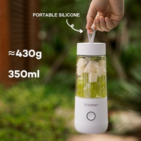 350ml Portable Blender Juicer Electric USB Rechargeable Mixer Smoothie Slushy Cup Juice Blender Bottle USB Charging Kitchen Gadgets - Image 10