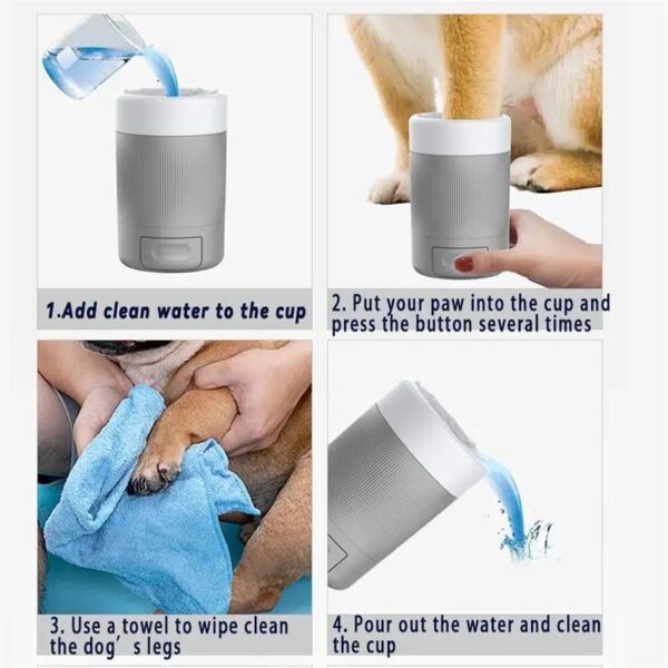 Pet Foot Washing Cup Dog Out Cleaning And Grooming Paw Washing Artifact Automatic Foot Washing And Foot Bath Cup Tool - Image 2