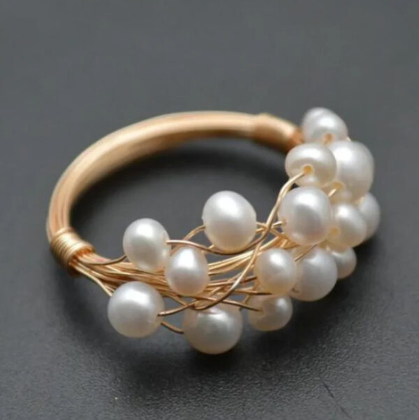 Pearl Ring Winding Coil Ring - Image 2