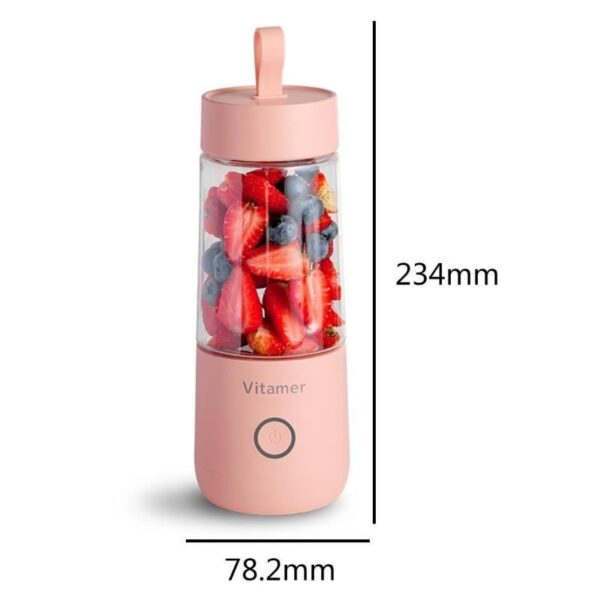 350ml Portable Blender Juicer Electric USB Rechargeable Mixer Smoothie Slushy Cup Juice Blender Bottle USB Charging Kitchen Gadgets - Image 7