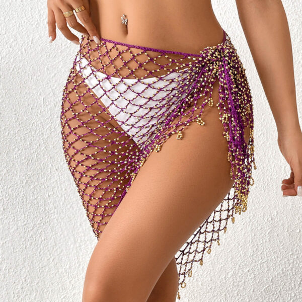 Hand Crocheting Bead Shawl Bikini Triangular Binder - Image 5