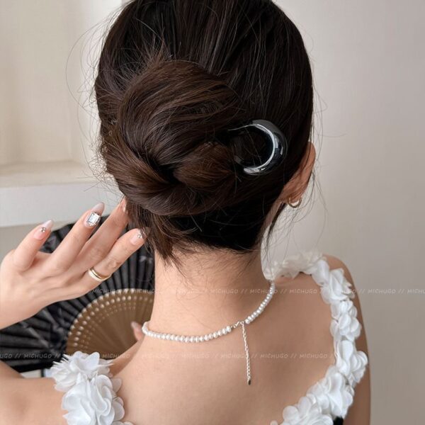 Acrylic Women's Hairpin Back Head Updo Pin - Image 9