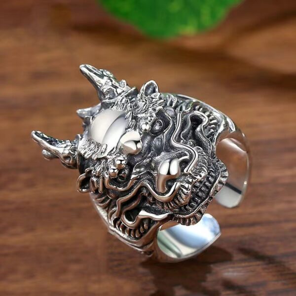 Retro Ring Zodiac Dragon King Open Domineering - Image 2