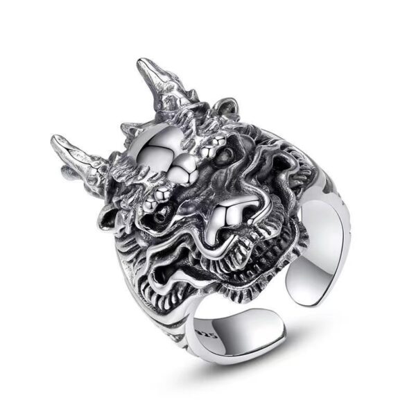 Retro Ring Zodiac Dragon King Open Domineering - Image 3