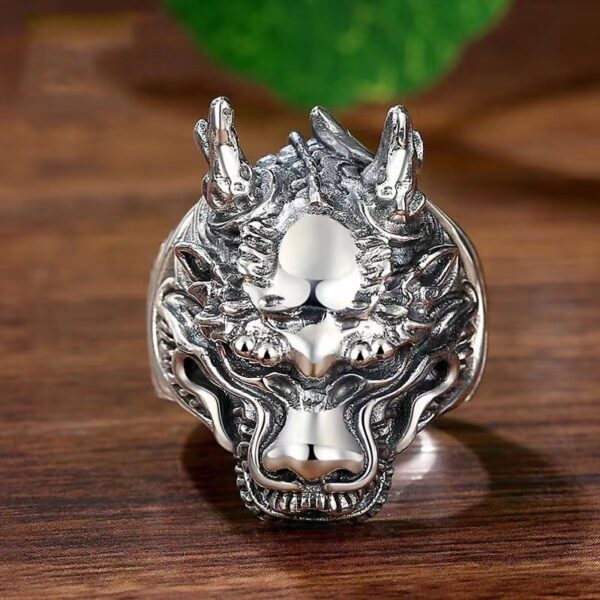 Retro Ring Zodiac Dragon King Open Domineering - Image 4