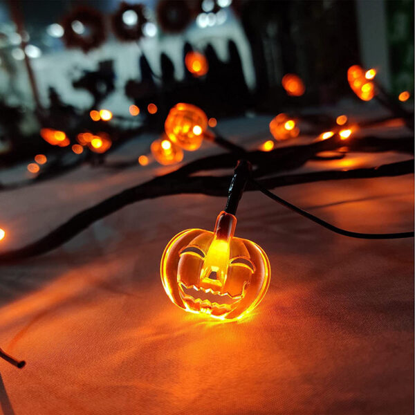 Halloween LED Willow Vine String Light Cool Cartoon Bat Pumpkin Decoration For Indoor Outdoor Party House Decor - Image 10